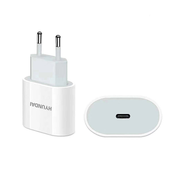 Hyundai Home charger : HD12 - 20w PD/single port (Type-C)/(White)