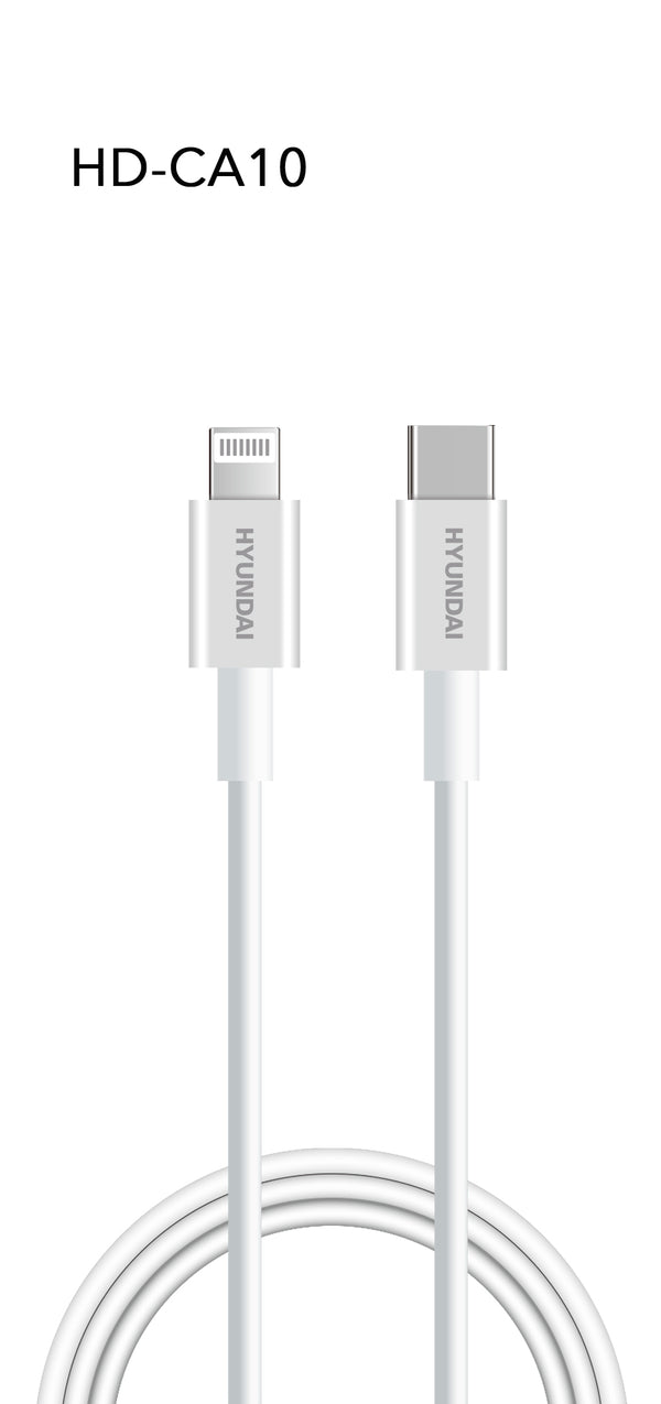 Hyundai Data Cable : HD-CA10 (Type-C to Lightning )/White