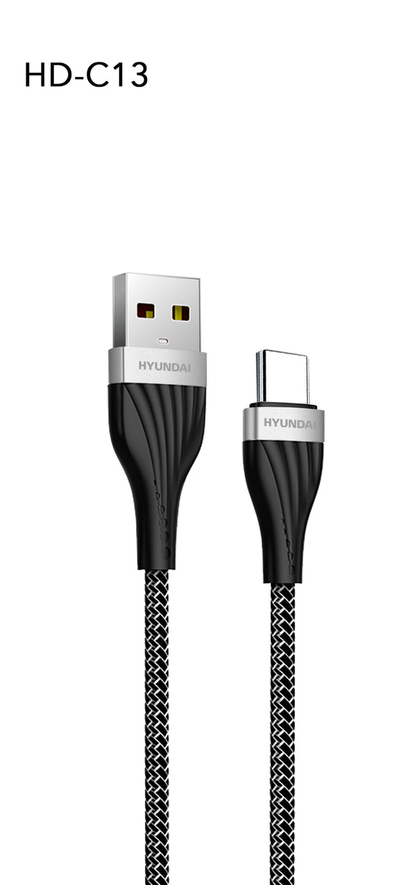 Hyundai Data Cable : HD-CA13 (USB To Type-C) / Black